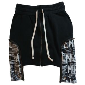 Women's mini skirt with long side pockets